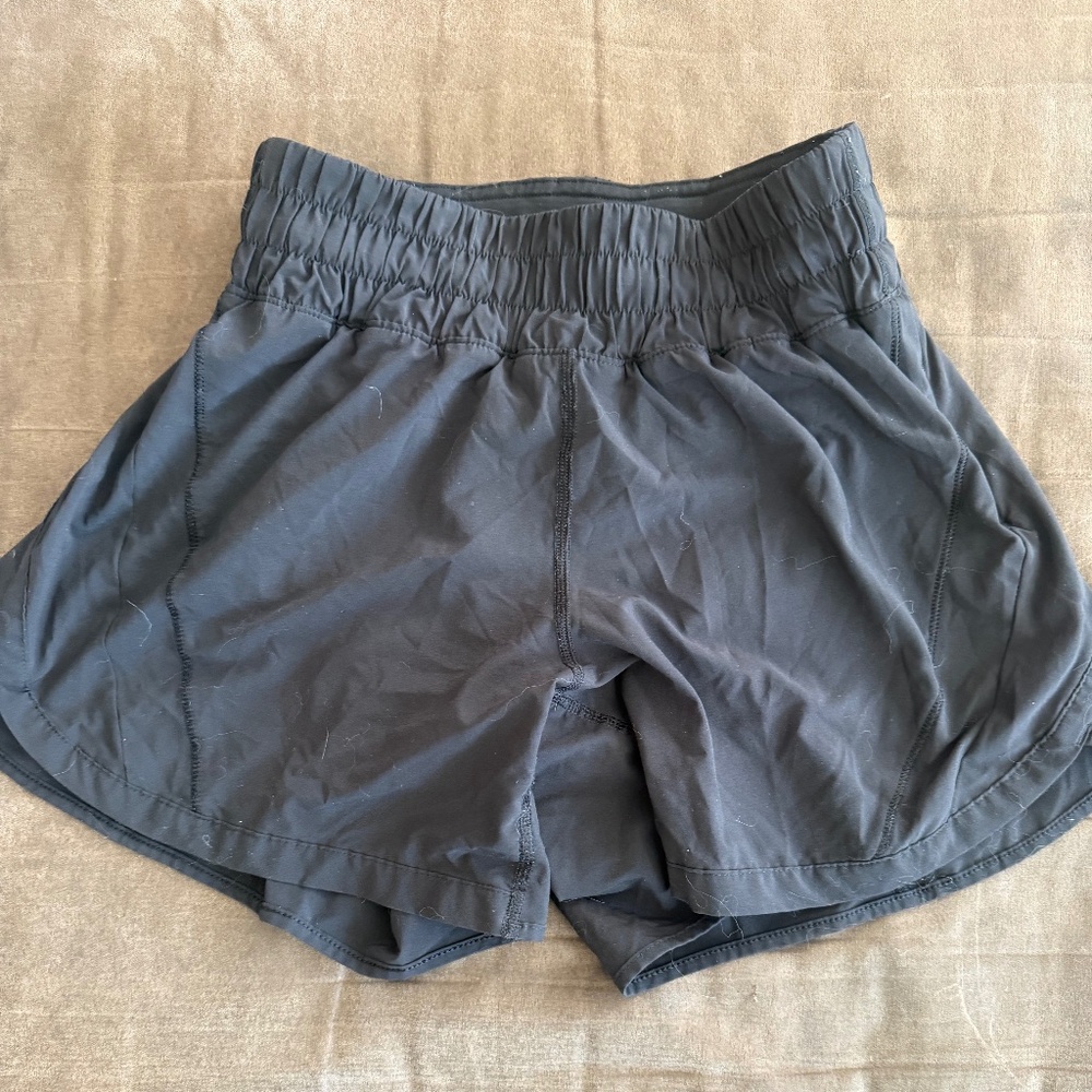 Lululemon black running shorts